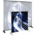 Testrite Visual Products Grand Format Banner Stands 24 in.-42 in. Large Banner Stand- Black BN6-S
